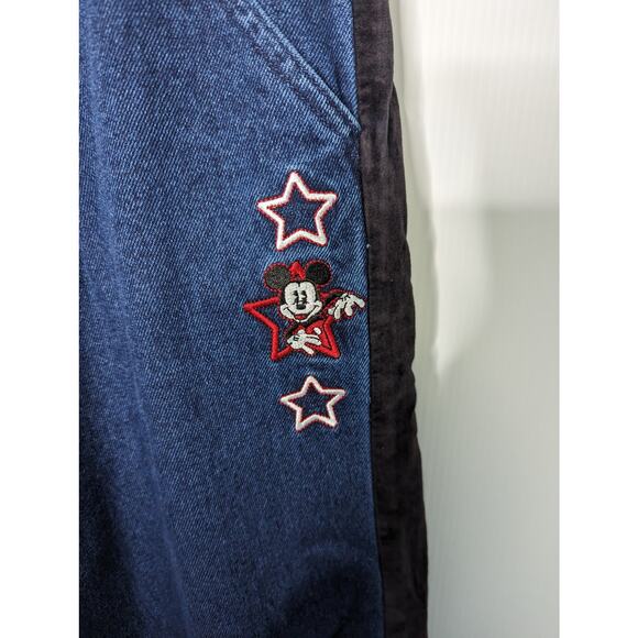 Vintage 90's Mickey & Co Jeans High Waist Tapered Leg Velvet Side Embroidered - Picture 7 of 10